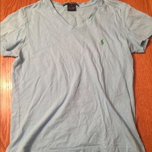 Ralph Lauren sport women's small v neck light blue